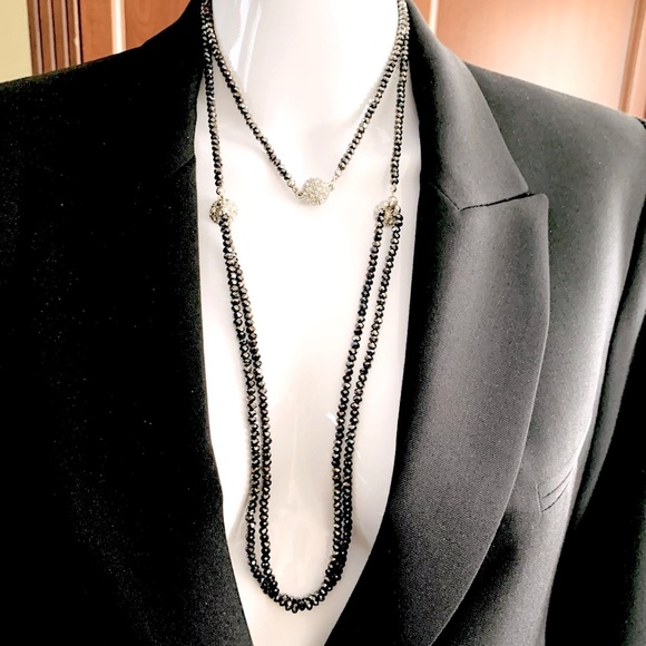 Shiny chique three string necklace shiny magnetic clasps multiple ways of wear - Picture 2 of 12